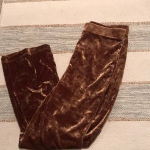 Urban Outfitters gold velvet pants